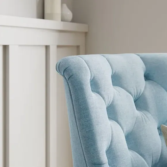 Occasional Armchair with Curved Arms - Duck Egg