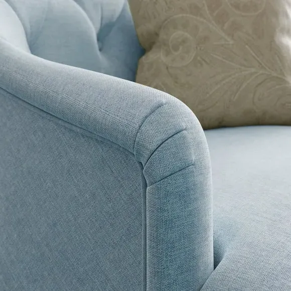 Occasional Armchair with Curved Arms - Duck Egg