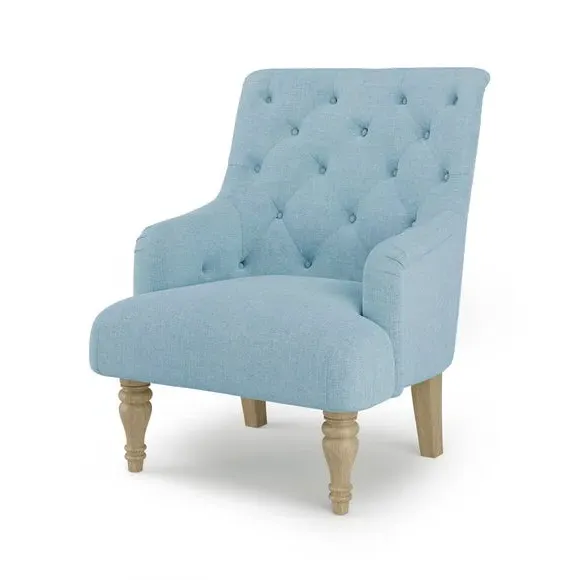 Occasional Armchair with Curved Arms - Duck Egg