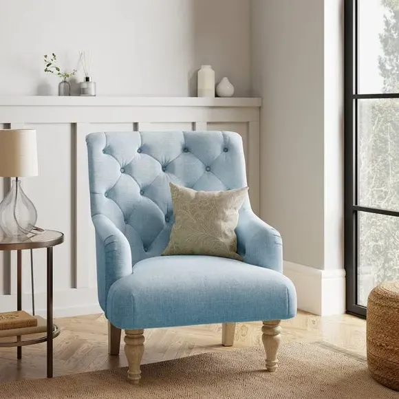 Occasional Armchair with Curved Arms - Duck Egg image