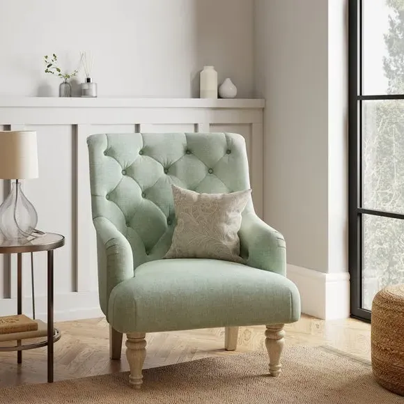 Occasional Armchair with Curved Arms - Sage