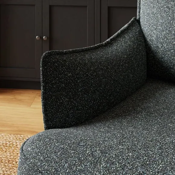 Occasional Armchair with Metal Legs - Black