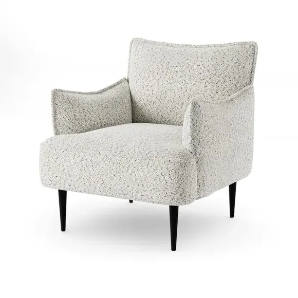 Occasional Armchair with Metal Legs - Monochrome