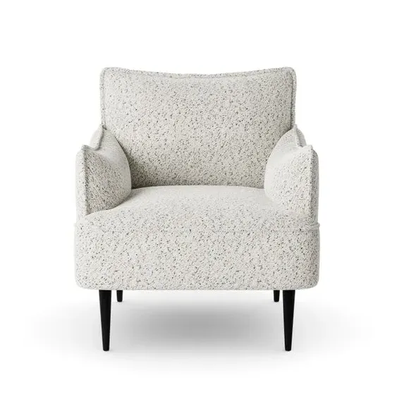 Occasional Armchair with Metal Legs - Monochrome