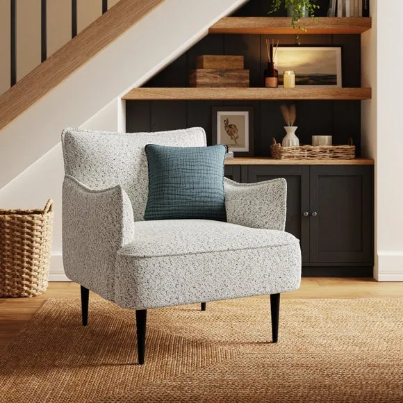 Occasional Armchair with Metal Legs - Monochrome