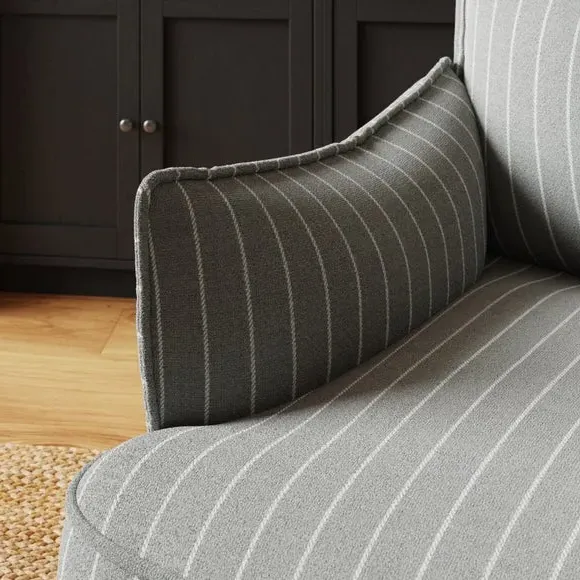 Occasional Armchair with Pinstripe - Grey