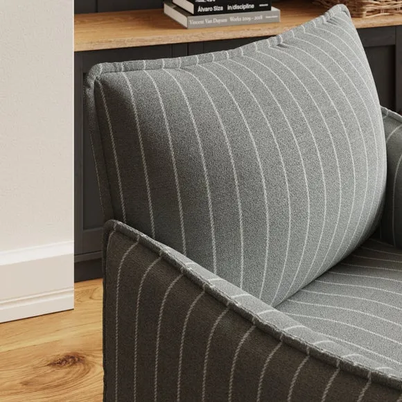 Occasional Armchair with Pinstripe - Grey