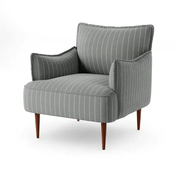 Occasional Armchair with Pinstripe - Grey