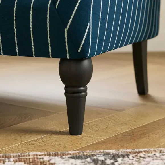 Occasional Armchair with Winged Arms - Indigo