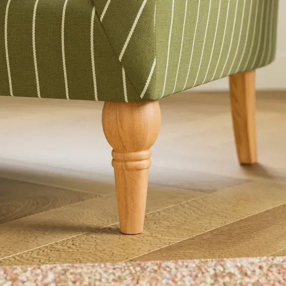 Occasional Armchair with Winged Arms - Olive