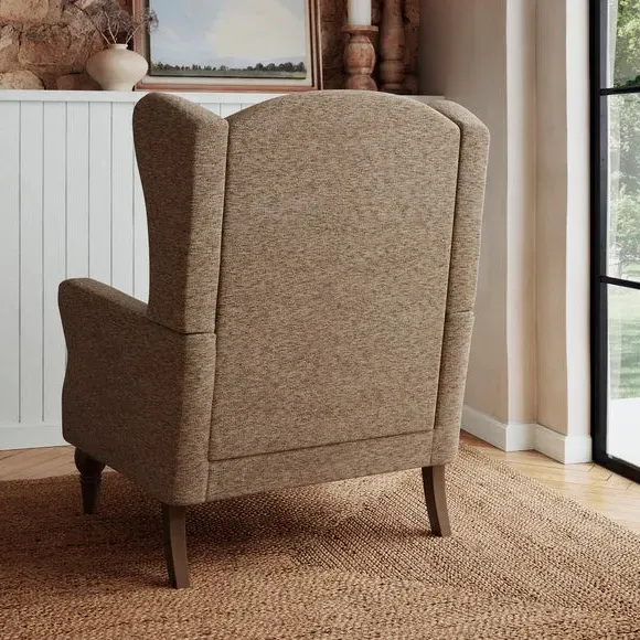 Occasional Armchair with Winged Back - Natural