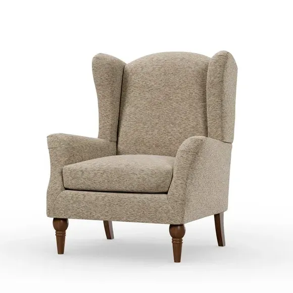Occasional Armchair with Winged Back - Natural