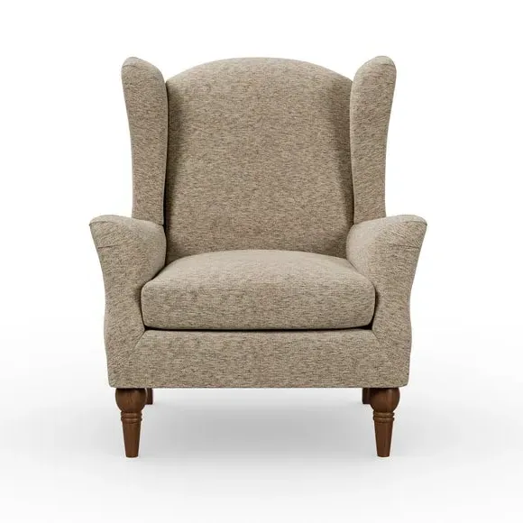 Occasional Armchair with Winged Back - Natural