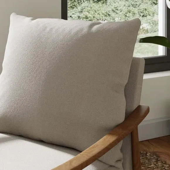 Occasional Armchair Wooly Textured - Natural