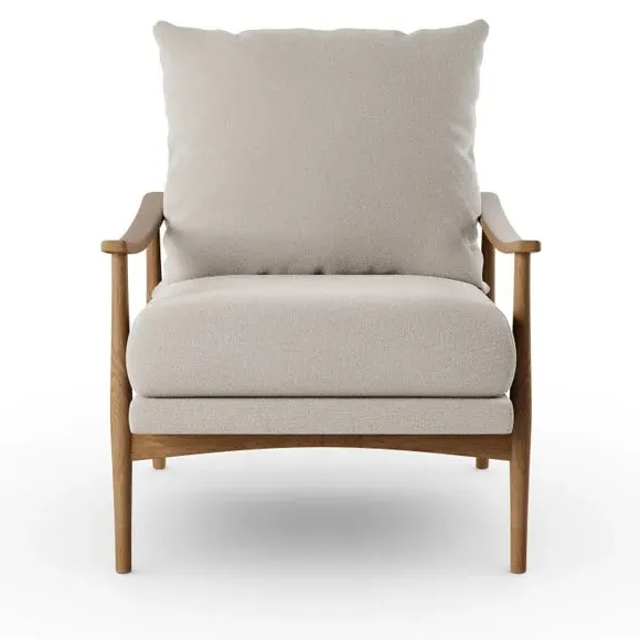 Occasional Armchair Wooly Textured - Natural