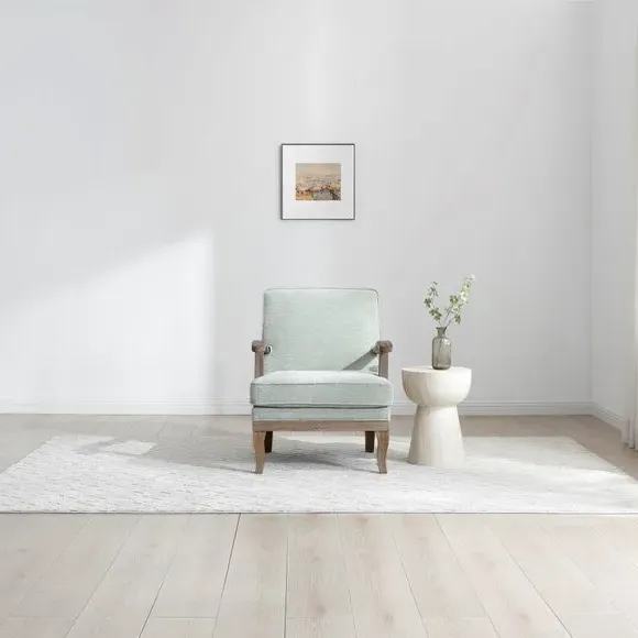 Occasional Chair with Curved Arms - Sage, Chenille