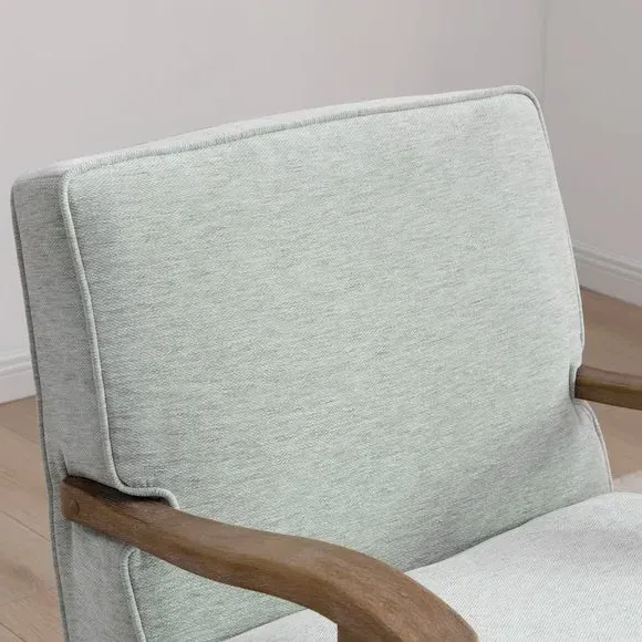 Occasional Chair with Curved Arms - Sage, Chenille