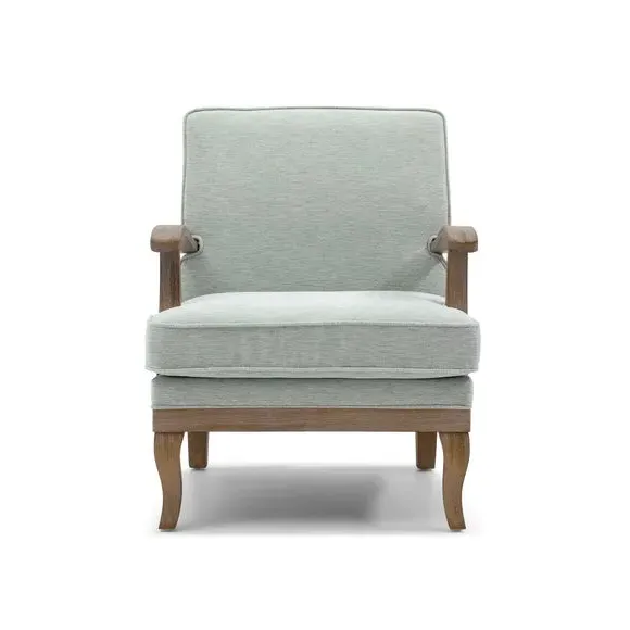 Occasional Chair with Curved Arms - Sage, Chenille