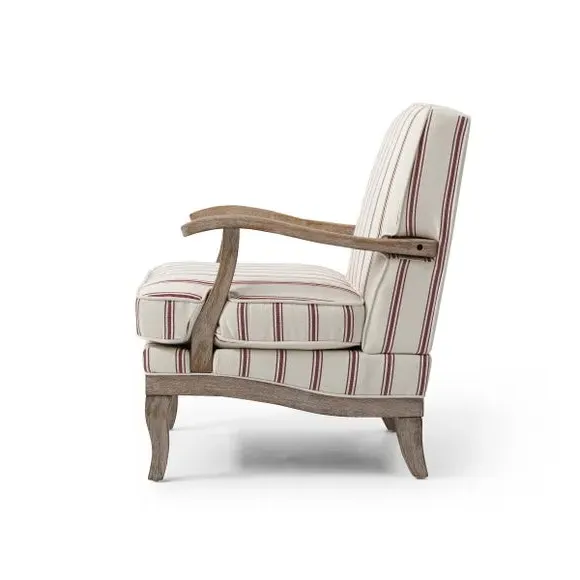 Occasional Chair with Cutaway Design - Mulberry, Woven