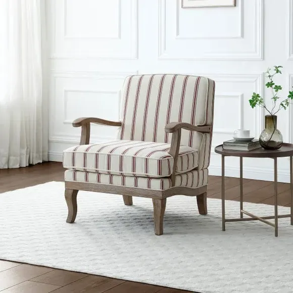 Occasional Chair with Cutaway Design - Mulberry, Woven image