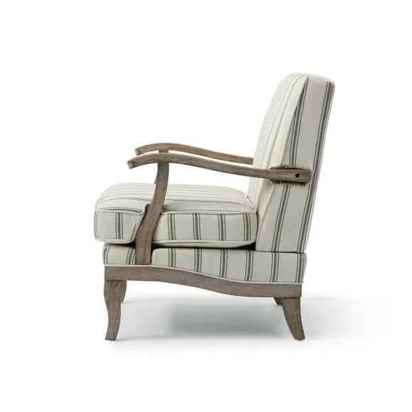 Occasional Chair with Cutaway Design - Olive, Woven