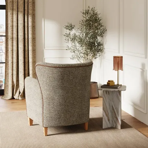 Occasional Chair with Fleck Detail - Bronze, Chenille