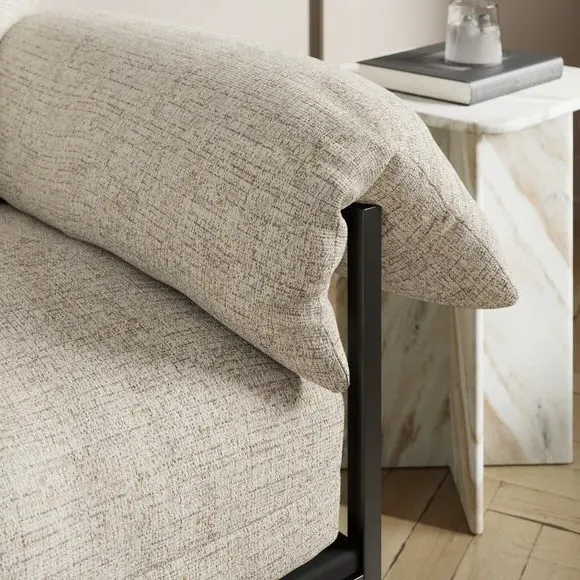 Occasional Chair with Pillow Arms - Natural, Fabric