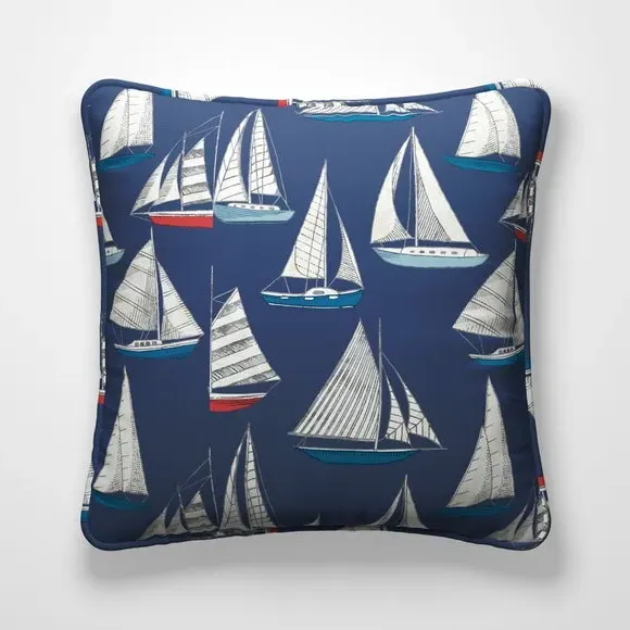 Ocean Yacht Cushion Cover - Navy, Cotton