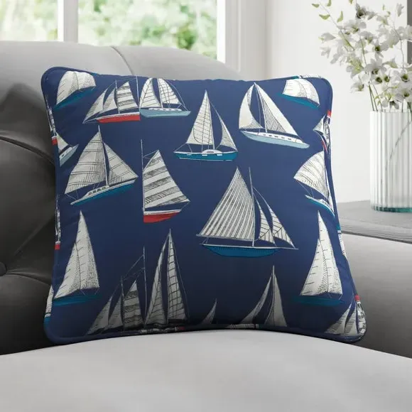 Ocean Yacht Cushion Cover - Navy, Cotton