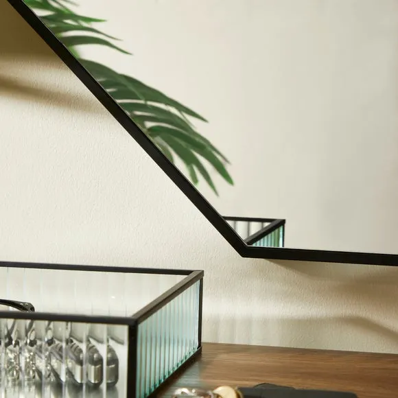 Octagon Wall Mirror - Black, MDF Frame