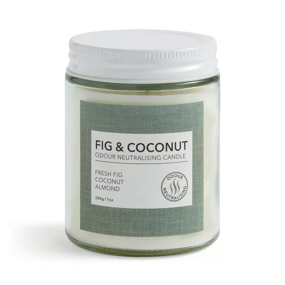 Odour Neutralising Candle - Fig Coconut, Glass