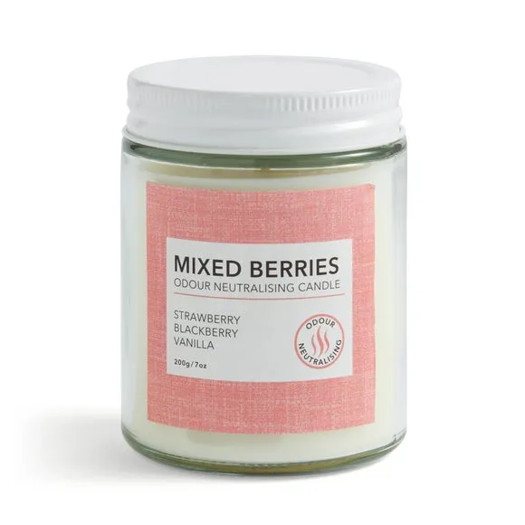 Odour Neutralising Candle - Red Berries, Glass