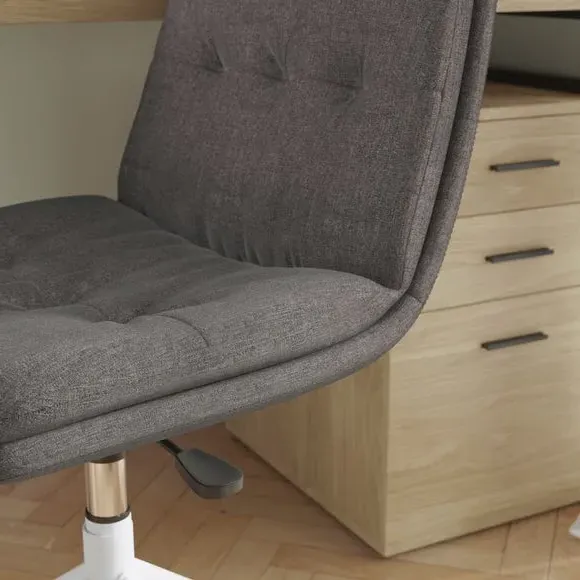 Office Chair Height Adjustable - Charcoal, Fabric