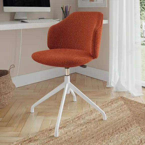 Office Chair Height Adjustable - Orange, Boucle image