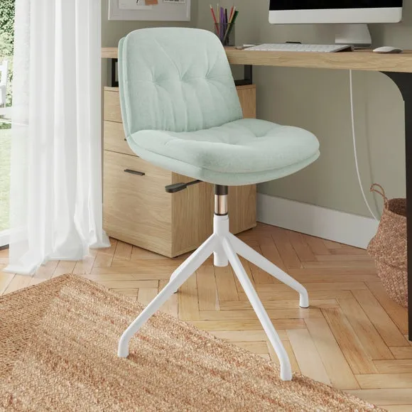 Office Chair Height Adjustable - Seafoam, Fabric