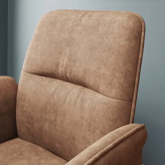 Office Chair Height Adjustable - Tan, Faux Leather