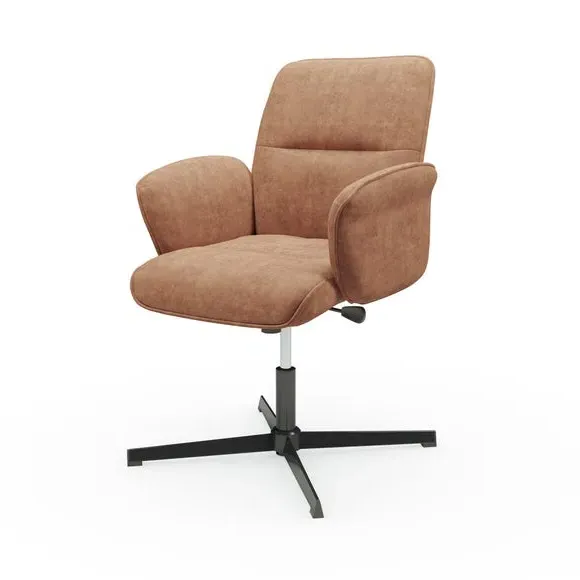 Office Chair Height Adjustable - Tan, Faux Leather