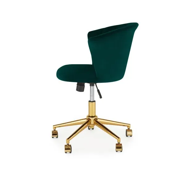 Office Chair with Gas Lift - Green, Velvet