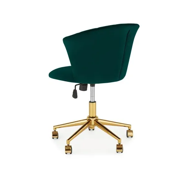 Office Chair with Gas Lift - Green, Velvet