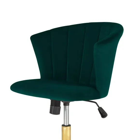Office Chair with Gas Lift - Green, Velvet
