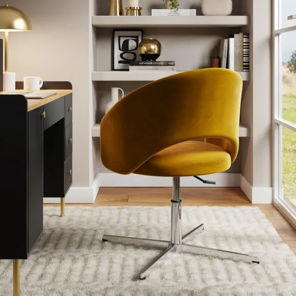 Office Chair with Height Adjustment - Caramel