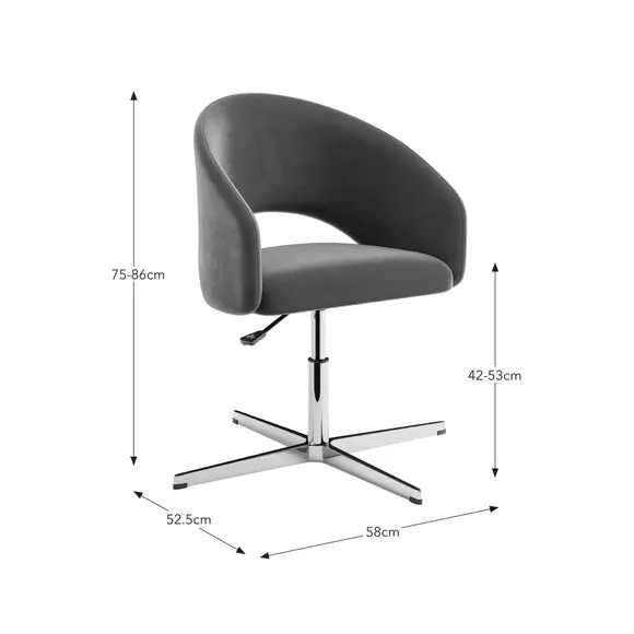 Office Chair with Height Adjustment - Caramel