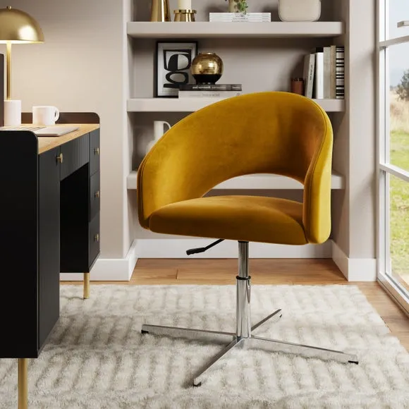 Office Chair with Height Adjustment - Caramel image