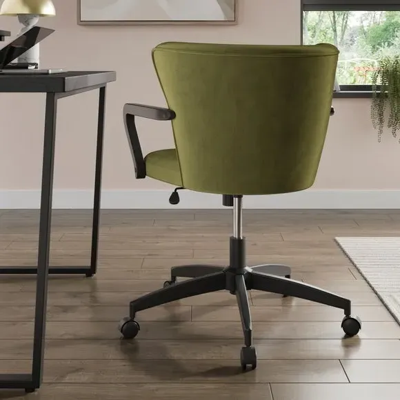 Office Chair with Tilt Feature - Olive, Velvet