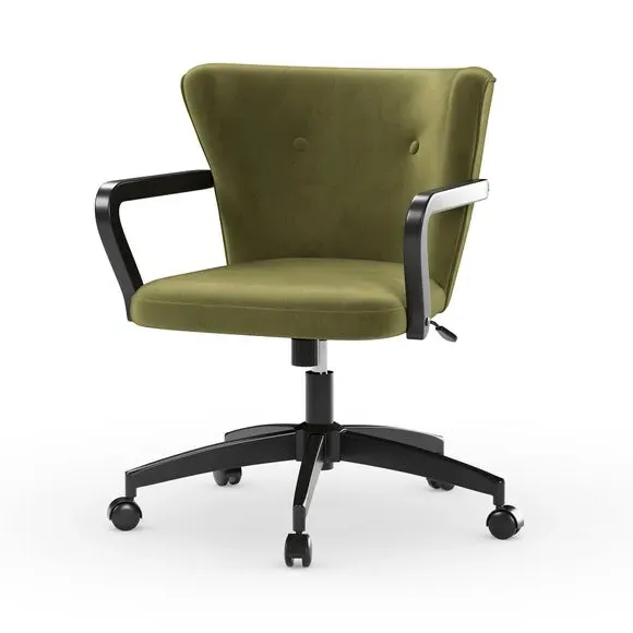 Office Chair with Tilt Feature - Olive, Velvet