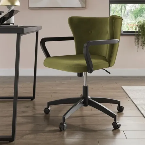 Office Chair with Tilt Feature - Olive, Velvet image