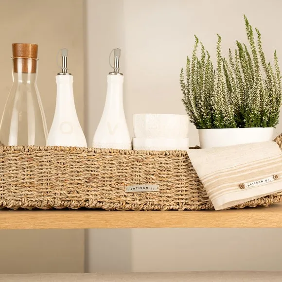 Oil & Vinegar Bottle Set with Holder - Cream