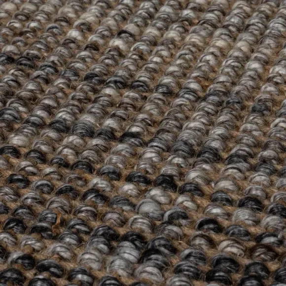 Ombre Rug with Gradient Effect - Grey, Jute