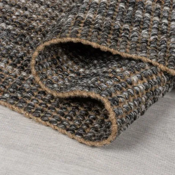 Ombre Rug with Gradient Effect - Grey, Jute