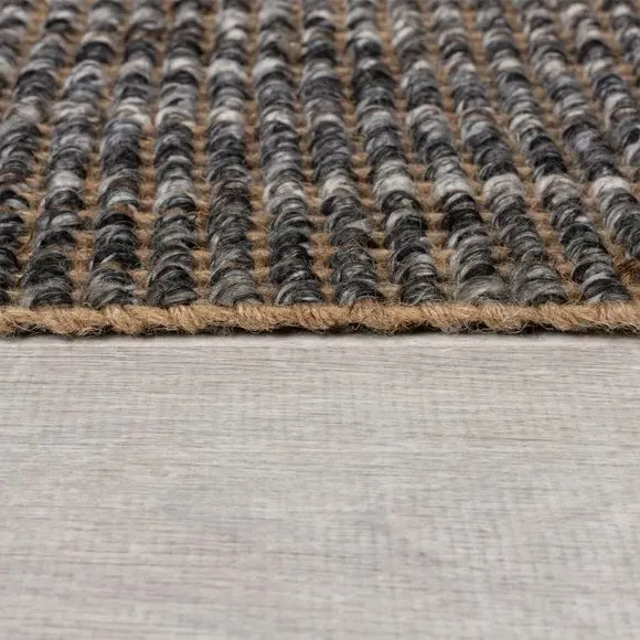 Ombre Rug with Gradient Effect - Grey, Jute